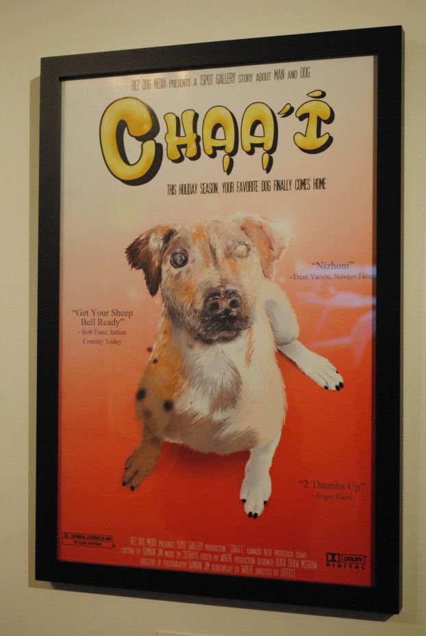 At 1Spot Gallery, the assignment was to create indigenous versions of iconic movie posters, and Damian Jim came up with this wry takeoff on Benji, featuring a roaming sheep-herding dog.